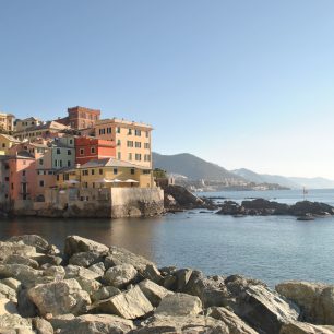 Malebné domky na Boccadasse, Itálie