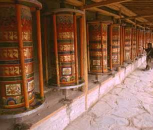 Buddhistické modlitební mlýnky, Indie