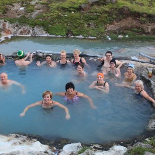 Pohoda v termálech u Hveravellir, Island