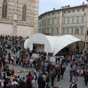 Festivalem žije celé město, Perugia, Itálie