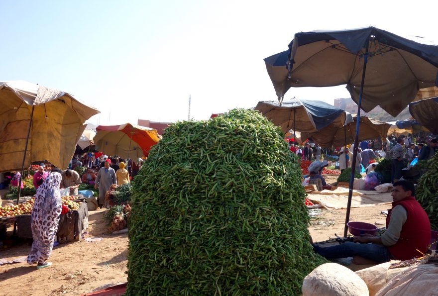 Zelenina na tržišti, Maroko