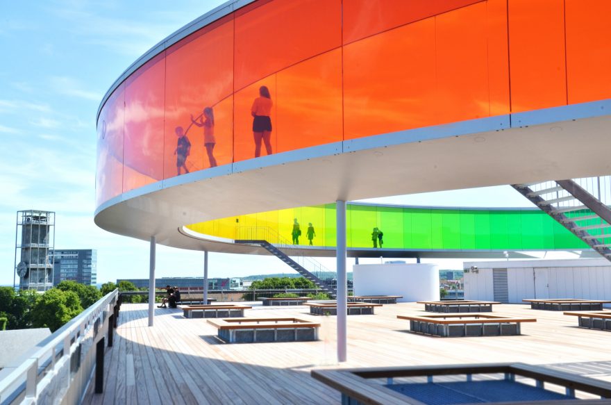  ARoS – Muzeum Moderního umění ARoS je příkladem Skandinávského přístupu k architektuře, Aarhus, Dánsko