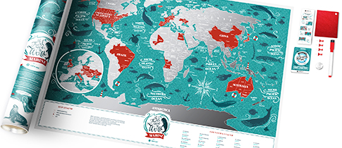 SOUTĚŽ: Vyhrajte jednu ze 3 stíracích map Travel Map Marine World