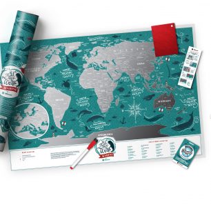 Mapu si můžete dokreslit, polepit, naplánovat na ní trasy a označit, kde jste už byli