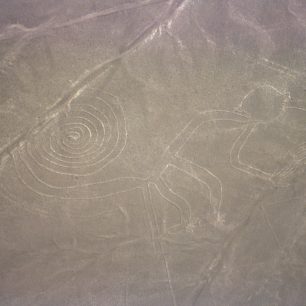 Letecký pohled na planinu Nazca, Peru