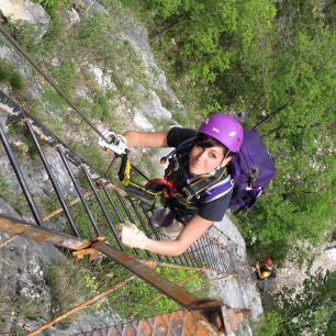Ferratové lezení v okolí Lago di Garda, foto Doda Sommerová