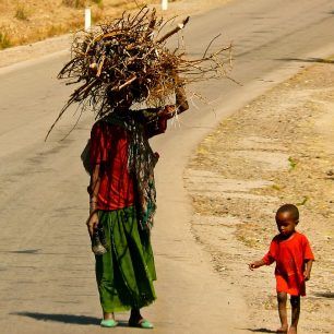 Etiopské ženy jsou silné a velmi zaměstnané, Etiopie