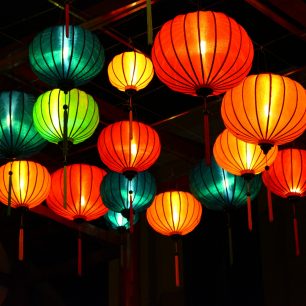 Tradiční lampiony, Hoi An, Vietnam