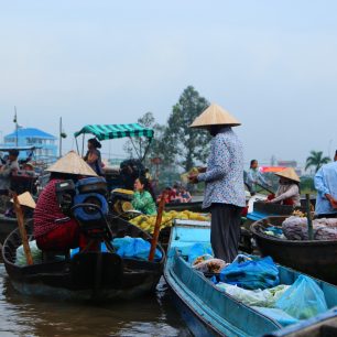 Obchodování na plovoucích trzích, Can Tho, Vietnam