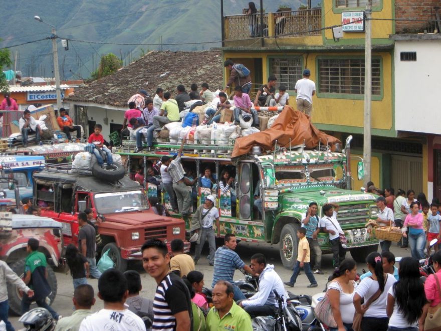 tržní den v provincii Cauca, Kolumbie