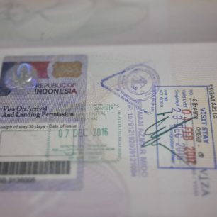 Úspěšně prodloužená turistická víza, Bali, Indonésie