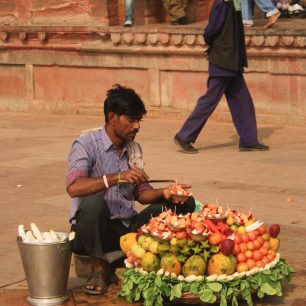 Pouliční prodej ovoce, Indie