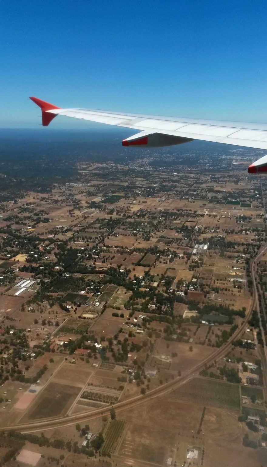 Austrálie po příletu vypadá jako terakotová placka, Perth, Austrálie