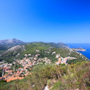 Výhled z Kašćela, Lastovo, Chorvatsko