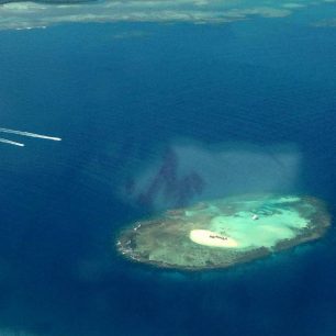 Letecký pohled na Paradise Island, Dominikánská republika