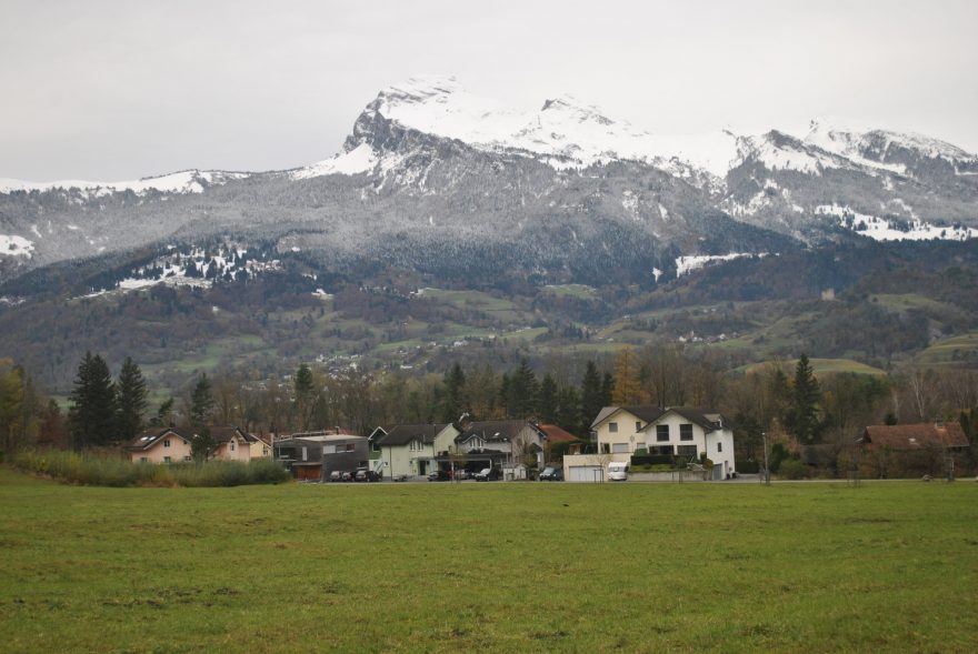 Nádherný výhled z mého bydlení v Tiersen, Lichtenštejnsko