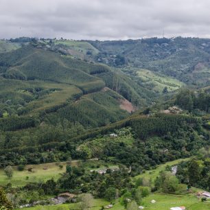 Pohled na celou oblast, Salento, Kolumbie