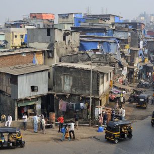 Slum Dharavi, Bombaj, Indie