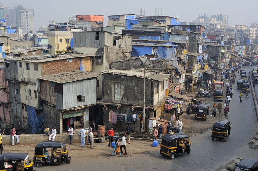 Slum Dharavi, Bombaj, Indie