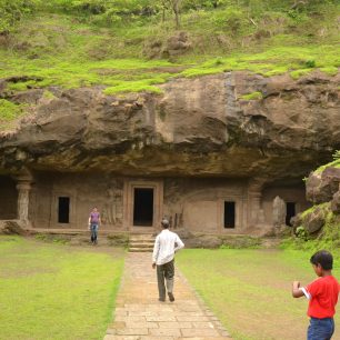 Jeskyně na Elephanta Island, Bombaj, Indie