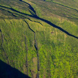 Jedny z nejvyšších vodopádů na Havaji, Waimea, Big Island, Hawaii