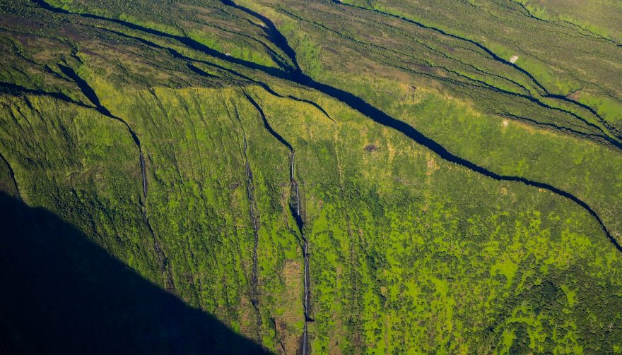 Jedny z nejvyšších vodopádů na Havaji, Waimea, Big Island, Hawaii