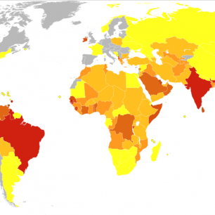 Mapa rozšíření horečky dengue