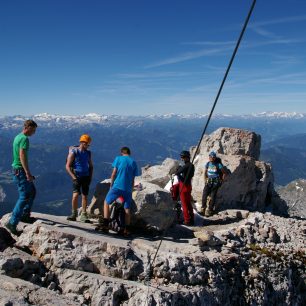 Odpočinek na vrcholu, Dachstein, Rakousko