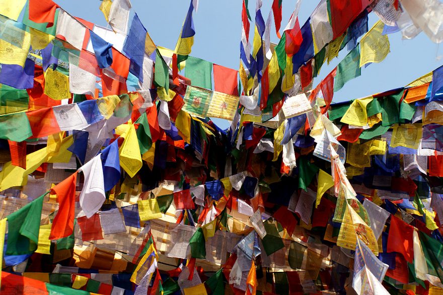 Tibetské vlaječky, Dharamshala, Indie