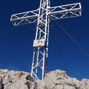 Vrcholový kříž na Hoher Dachstein, Rakousko
