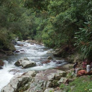 Divoká řeka v pralese, Ciudad Perdida, Kolumbie