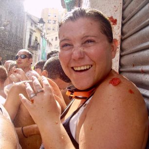 Jak byste vypadali po rajčatové bitvě vy? Valencie, Španělsko