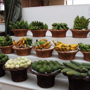 Různé druhy banánů, Funchal, Madeira