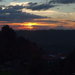 Západ slunce, Salento, Kolumbie