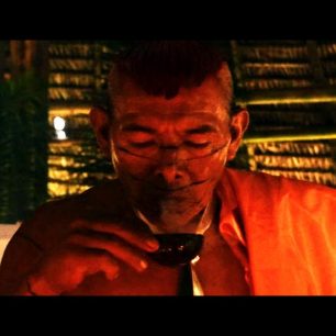 Tsáchilský šaman při ceremonii Ayahuascy, Latinská Amerika