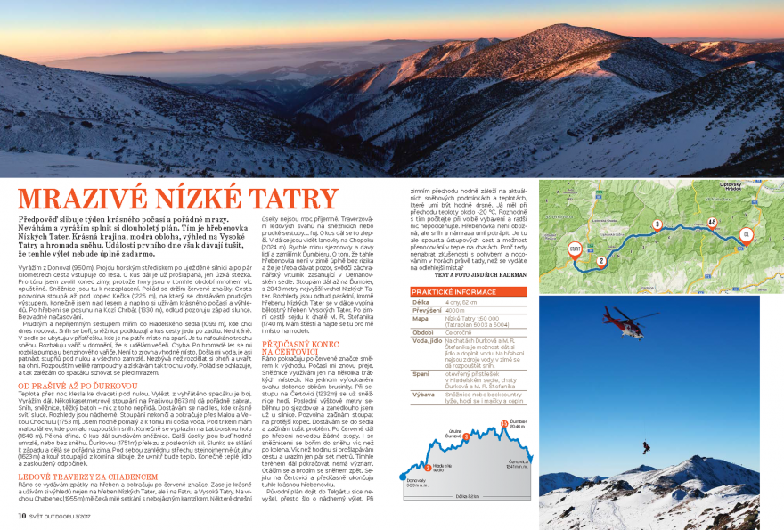 Mrazivý přechod opuštěných Nízkých Tater.