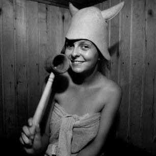 Baňa s plstěnou čepicí, Krasnojarsk, Rusko