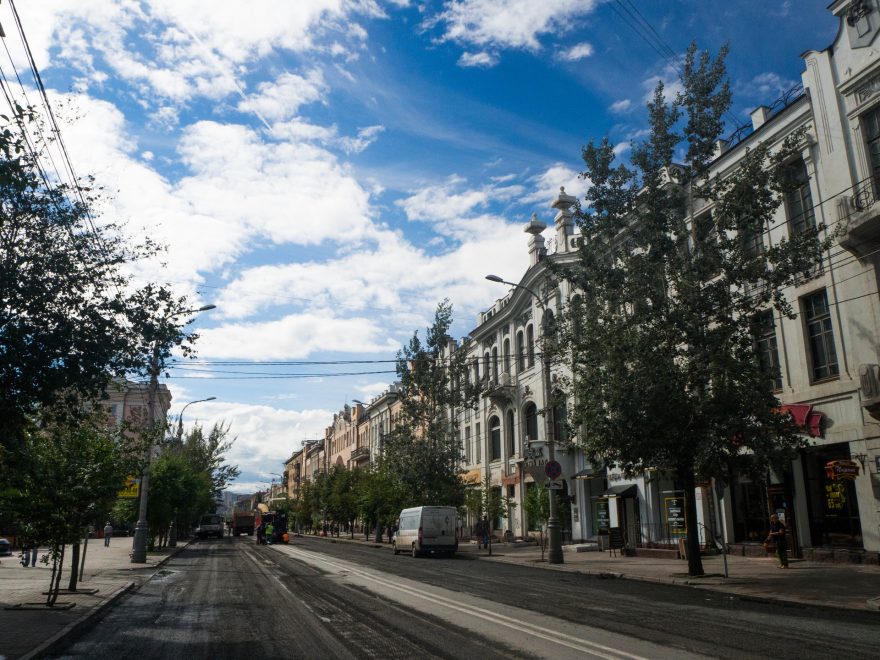 Slunečná ulice Krasnojarsku, Krasnojarsk, Rusko