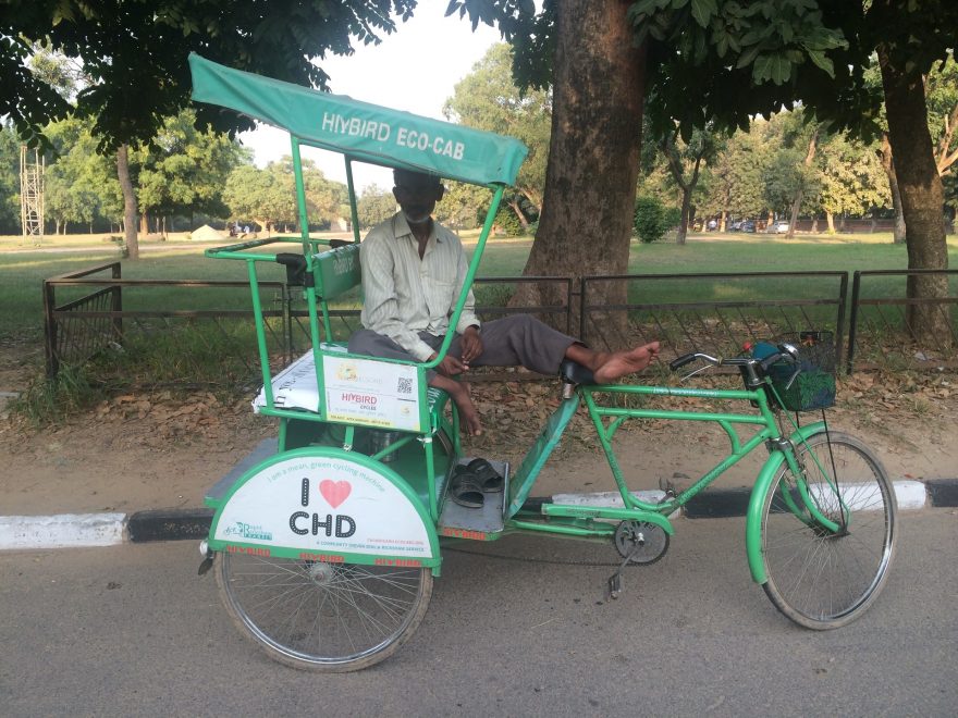 Eko-povoz, Chandigar, Indie