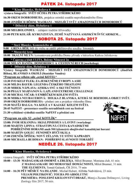 Program festivalu Rajbas 2017