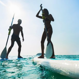 Paddle boarding, Mauricius