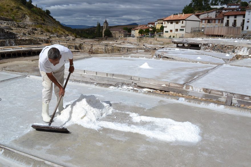 Solné údolí v baskické provincii Alava, Španělsko