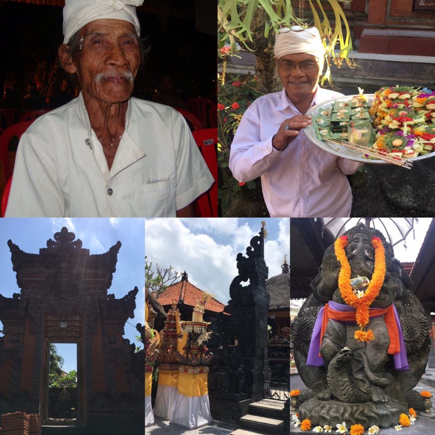 Návštěva u místního šamana nebo požehnání od místního kněze, Bali, Indonésie