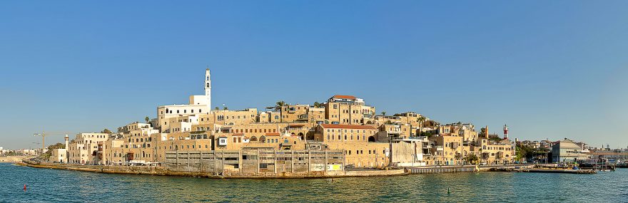 Panorama oblasti Jaffa, Tel Aviv, Izrael