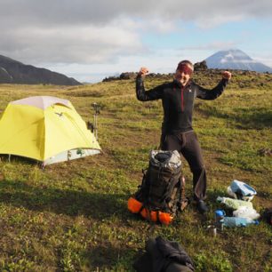 Stanování o samotě, Kamčatka, Rusko