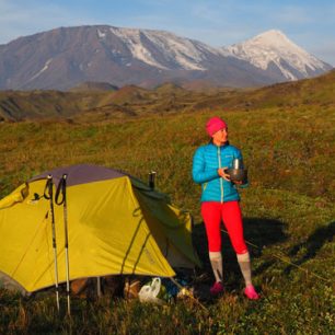 Stanování o samotě, Kamčatka, Rusko