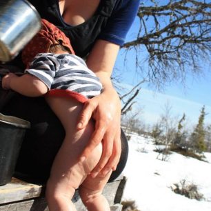 Hrnečková hygiena, když mi bylo 5 týdnů, Švédsko