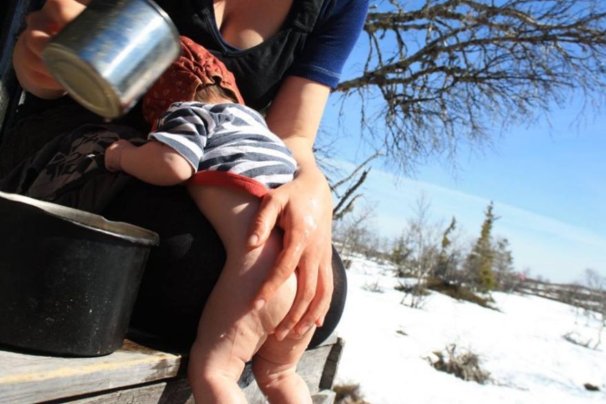 Hrnečková hygiena, když mi bylo 5 týdnů, Švédsko