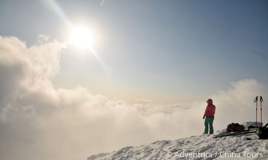 Na vrcholu vulkánu Yotei, Japonsko