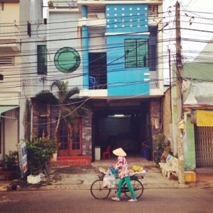 Kolo je zde oblíbeným dopravním prostředkem, Vietnam